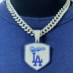 Dodgers Baseball ICED Chain Necklace See All Pics Sold Separately SHIPPING AVAILABLE