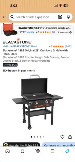 Blackstone Griddle With Top Covering