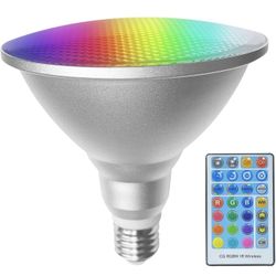 Color Changing Flood Light Bulbs Timing,Indoor/Outdoor Dimmable 30W LED Bulb with Remote Control for Christmas Halloween Wedding Party Decoration
