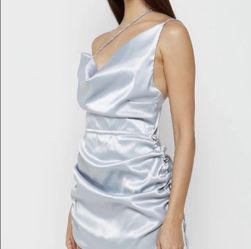 Maniere De Voir Satin Ruched Mini Dress (Size S) - $25 LOCAL MEETUP