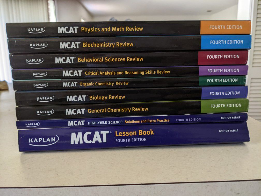 9 Set Kaplan MCAT All books 4th Edition