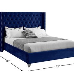 Occoquan Upholstered Wingback Bed