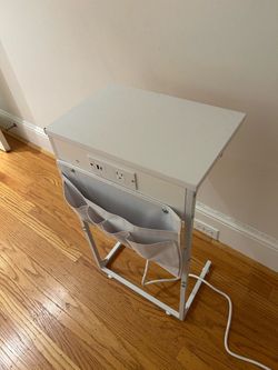 Sliding Side Table w/ Outlet