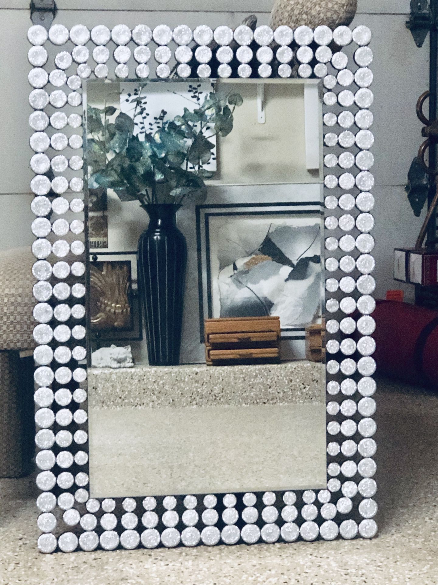 Amazing High-End Bling Bling Mirror! NEW 36x24 ( hangs either way)