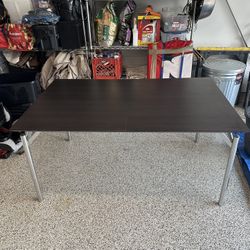 Modern Chrome/expresso Dinning Room Table