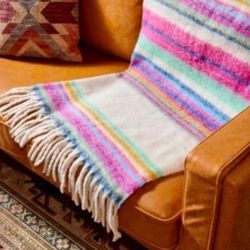 Free people skye fringe rainbow blanket