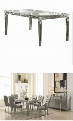 Beautiful Z gallery mirror dining table