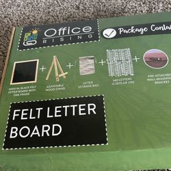 Office rising letter board for signs 