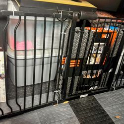 Extra Wide Walk-Through Baby/Pet Gate – Black – 62–67"