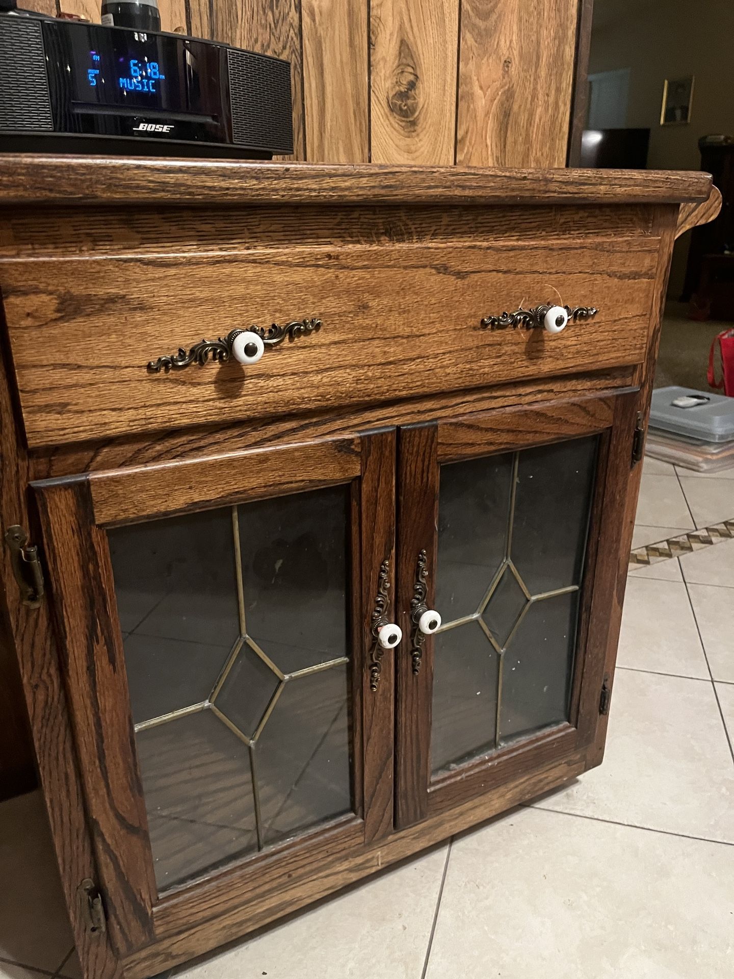 Antique Microwave cart