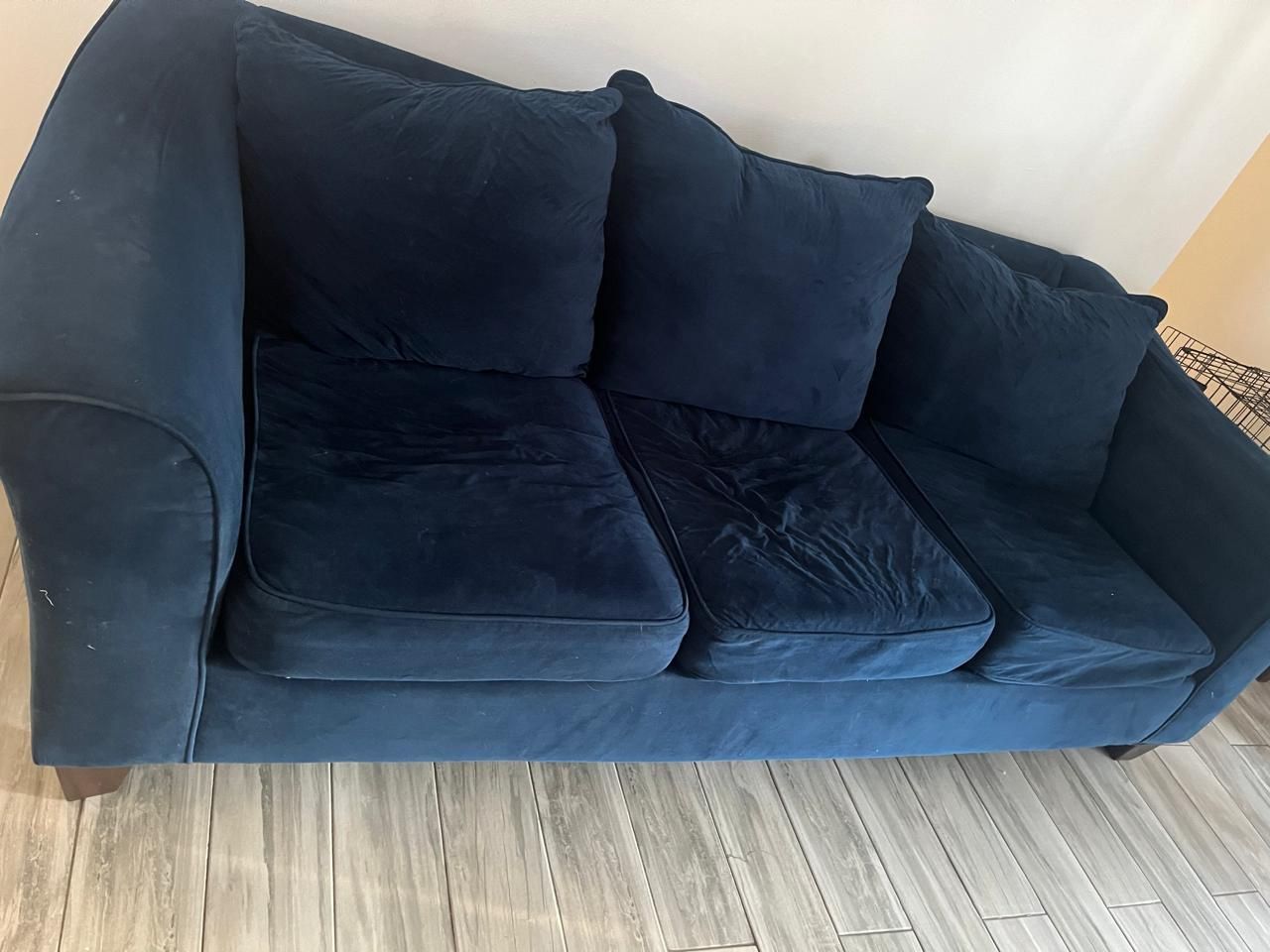 Blue 3-Seater Couch – Comfortable & Stylish