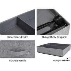 Under Bed Storage with Wheels, Underbed Storage Solution for Shoes and Household Items, 28x24x6.3in, Pack of 2 (Open Top)