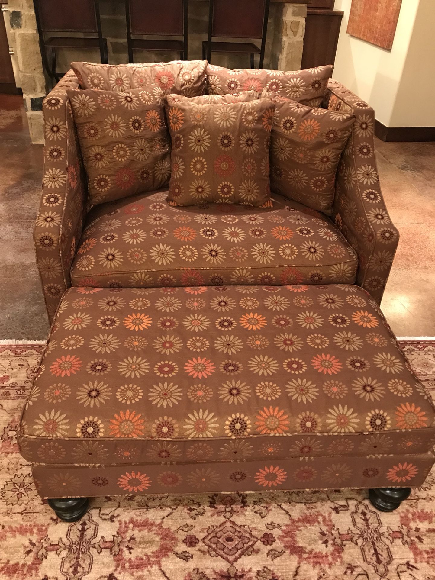 Chair/Ottoman, Custom Chair and a Half