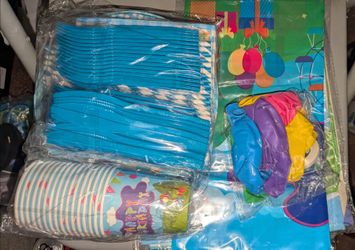 151PCS Cartoon Party Supplies Ocean Tableware Set