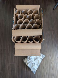 25 Pack Cardboard Mailing Tubes with End Caps (13" x 3")