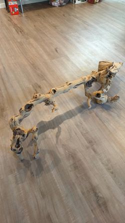 Decorative gnarled driftwood