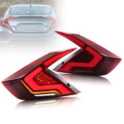 16-21 Honda Civic 10th Gen (FC1/FC2/FC5) Sedan LED Tail Light With Dynamic Welcome Lighting