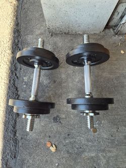 Adjustable Cast Iron Dumbbell Set