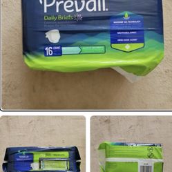 Prevail Daily Unisex Diaper Briefs with Tabs Youth 15-22" 16 Count