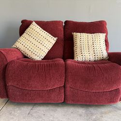 Burgundy Reclining Loveseat