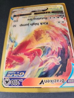 2021 Braziken V Holograph Pokémon card
