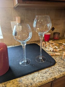 Large wine glasses home decor