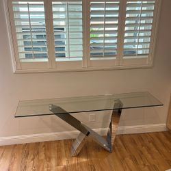 Glass Console Table for Entryway.