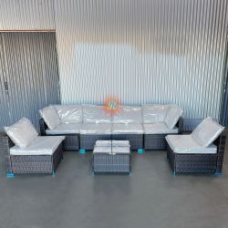 7pc Outdoor Patio Furniture Sectional Set