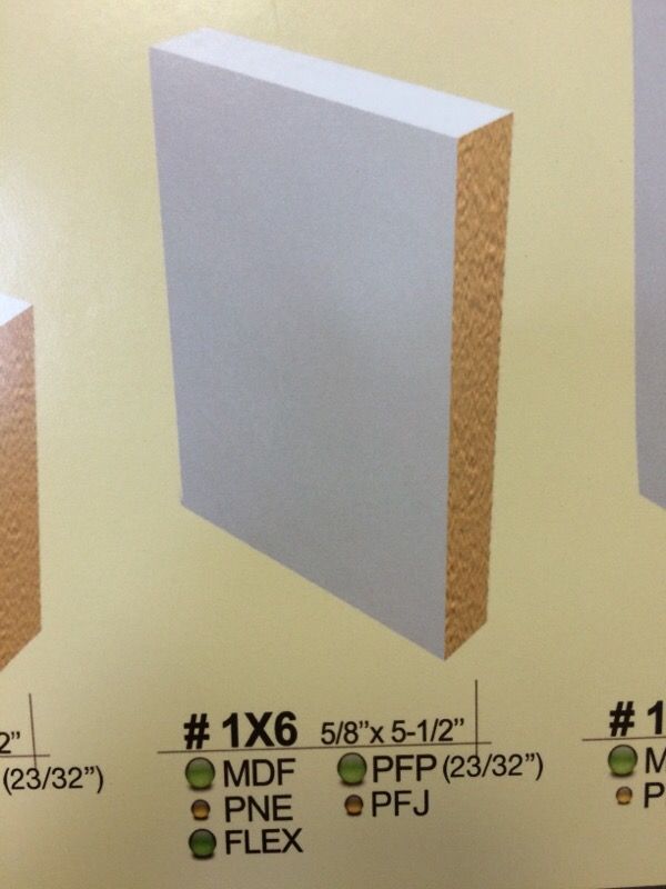 1x6 PRIMED PINE BASEBOARD