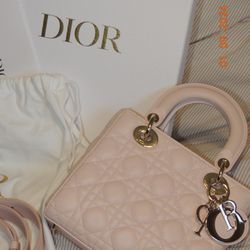 Lady Dior Powder Blush Pink Bag