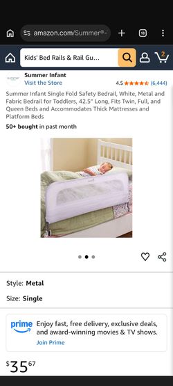 Toddler Bed rail 42"x20"