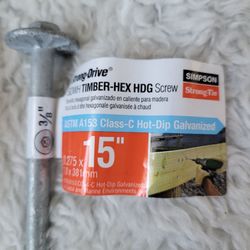 Simpson specialty Hardware 15" Timber Hex Screw $5 each