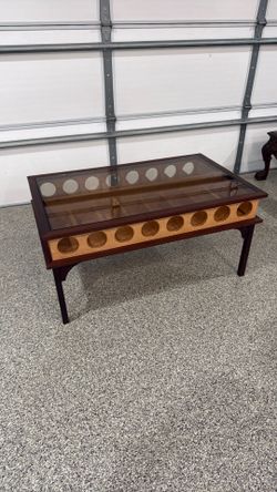 Handcrafted Cherry & Walnut Wine Storage Coffee Table