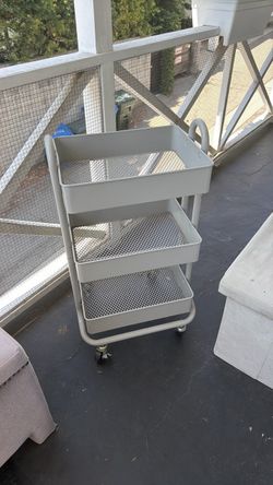 3-Tier Metal Rolling Storage Cart