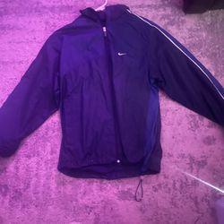 vintage navy blue nike windbreaker 