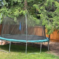 FREE Skywalker Trampolines 15-Feet Jump N' Dunk Trampoline