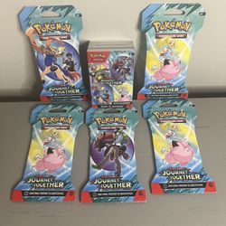 Pokemon TCG Journey Together Booster Bundle With 5 Booster Pack Sleeves