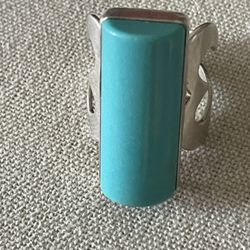 DTR Desert Rose Trading Jay King Sterling Silver Turquoise Southwest Ring