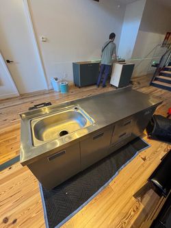 Stainless steel island