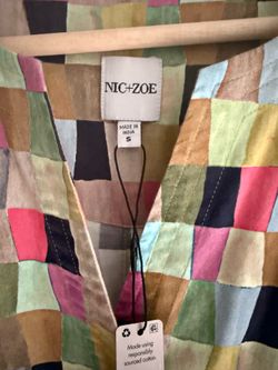 NWT NIC+ZOE Women’s Printed Cotton Midi Dress – Size S