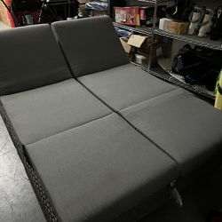 Double Lounge Chair With Cushions.  2 Way Lounge To Couch 