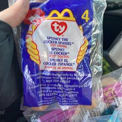 1993 Spunky Cocker Spaniel Beanie Babie Mcdonalds Toy