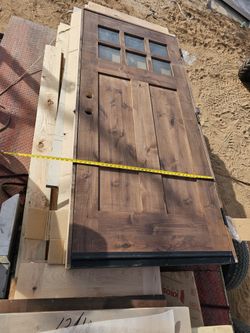 Solid Wood Exterior Door w/ Window