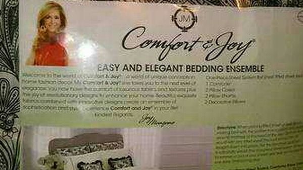 Comforter Set Bedding Ensemble Joy Mangano brand Full Size (NEW)