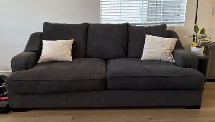 Rcwilley Spartan Gray Chair And Two Sofas Set