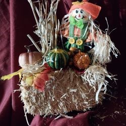 Straw Bale Scare Crow