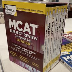 Princeton Review MCAT Complete Prep Set + Workbooks (Full Bundle, Like New)