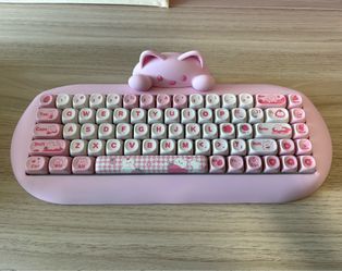 YUNZII Mechanical Cat Keyboard, Pink Keyboard