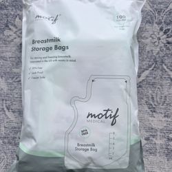 Motif Breastmilk Storage Bags – 100 Count – New/Sealed (Multiple Available)