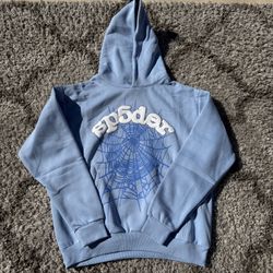 Spider Web Hoodie Blue 